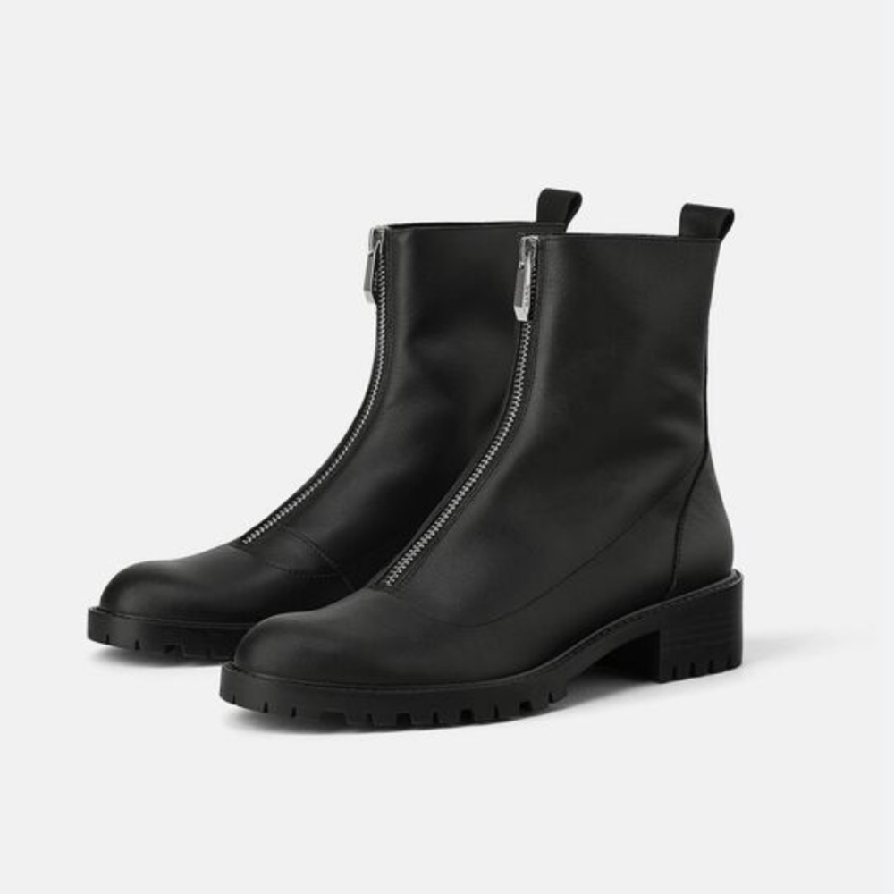 Zara Leather zippered Ankle boots 3820/001/040